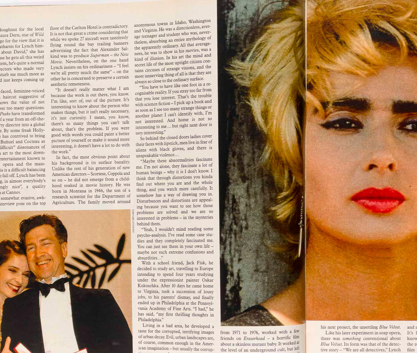 David Lynch ISABELLA ROSSELLINI Spadafora SUNDAY TIMES magazine 1990 Gail Elliot