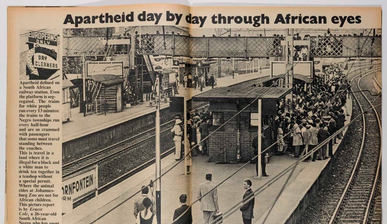 Ernest Cole SOUTH AFRICA Rolex ad SUNDAY TIMES magazine 1966 November ASTRODOME