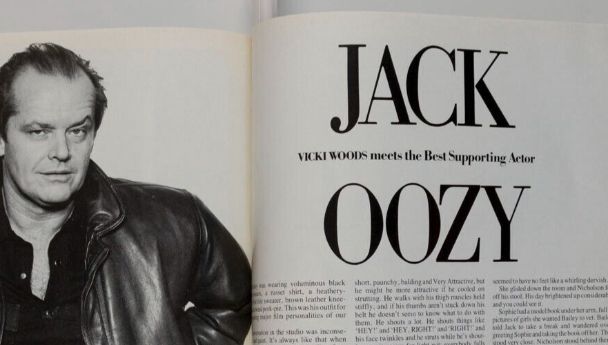 JPG Steve Lundquist MARK PALMER Tatler magazine HERB RITTS Jack Nicholson BEATON