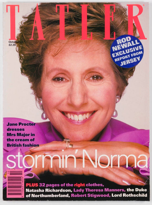 Norma Major NATASHA RICHARDSON Rothschild TATLER magazine 1992 Robert Stigwood