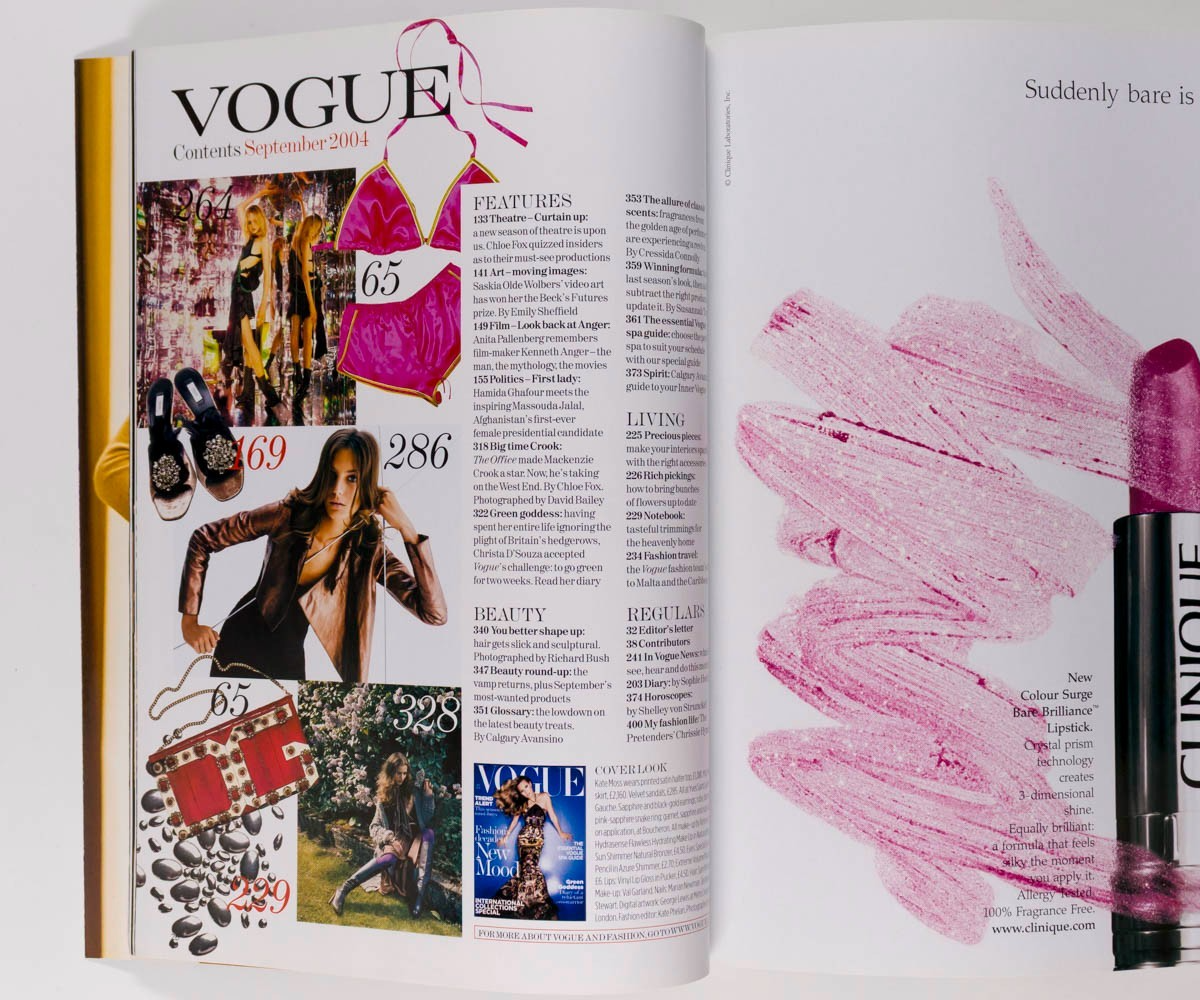 Kate Moss ELISE CROMBEZ Anita Pallenberg VOGUE September 2004 21st birthday gift