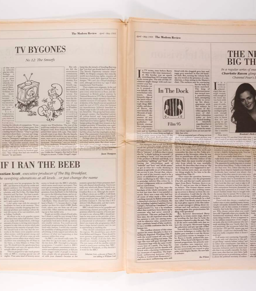 Jamie Hewlett ANNA FRIEL Tony Richardson MODERN REVIEW April 1995 Tank Girl AMIS