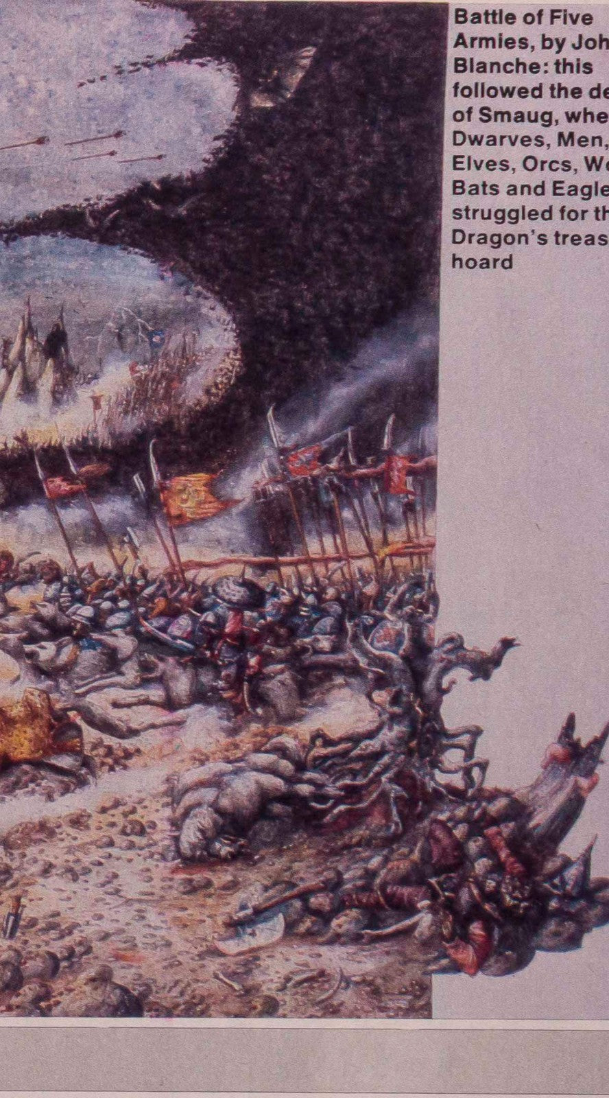 JRR TOLKIEN Bestiary IAN MILLER Smaug Lord of The Rings HOBBIT Rare UK magazine
