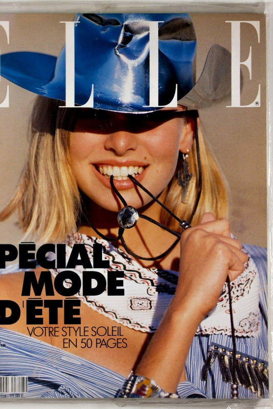 NIKI TAYLOR Wayne Maser SUMMER FASHION Special Mode French Elle magazine 1990's