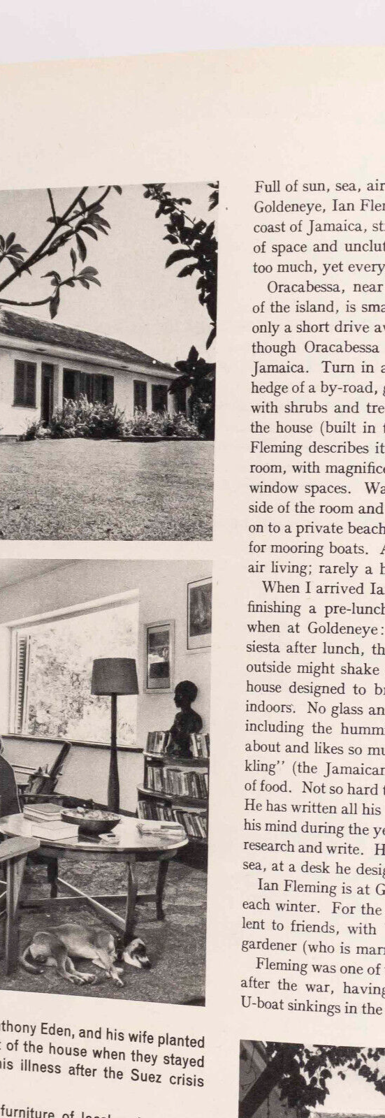 Ian Fleming at home in Jamaica GOLDENEYE James Bond 007 SUSAN HAMPSHIRE magazine