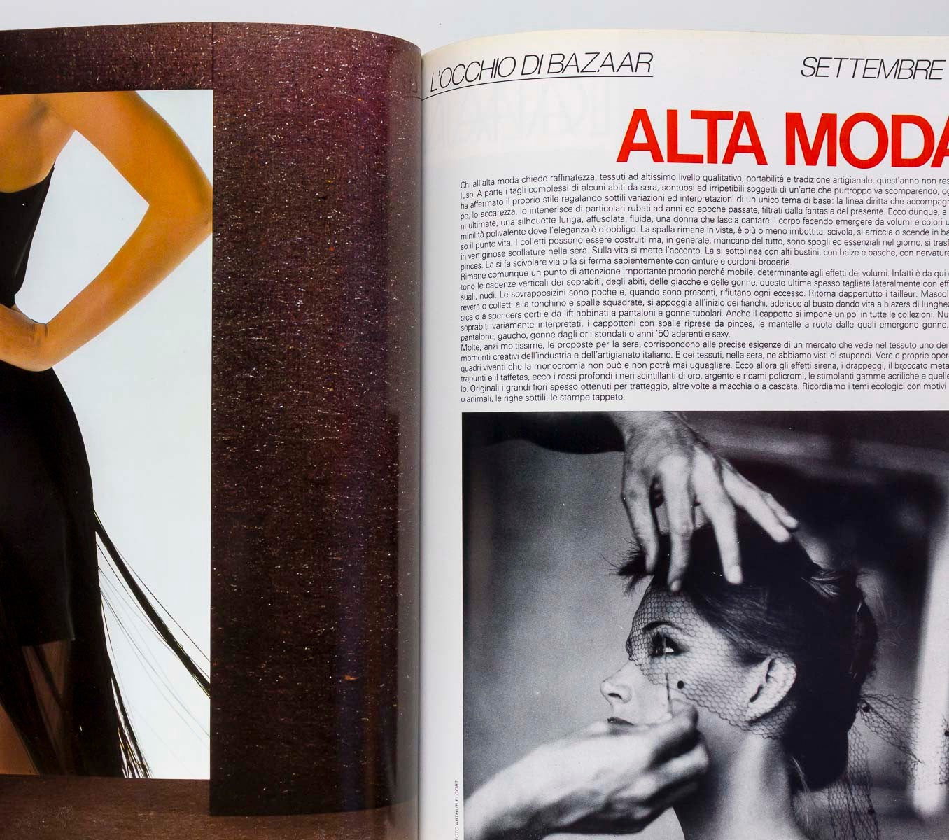 Michelle Stevens GIA CARANGI Alta Moda HARPER'S BAZAAR ITALIA September 1978 vtg