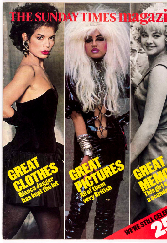 MANDY RICE DAVIES Punk FRANCIS BACON Sunday Times magazine DAVID HOCKNEY vtg YSL