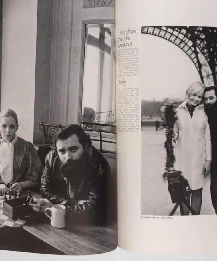 Sarah Moon QUANT Peccinotti HARPER'S BAZAAR March 1969 Kellie Wilson RABANNE vtg