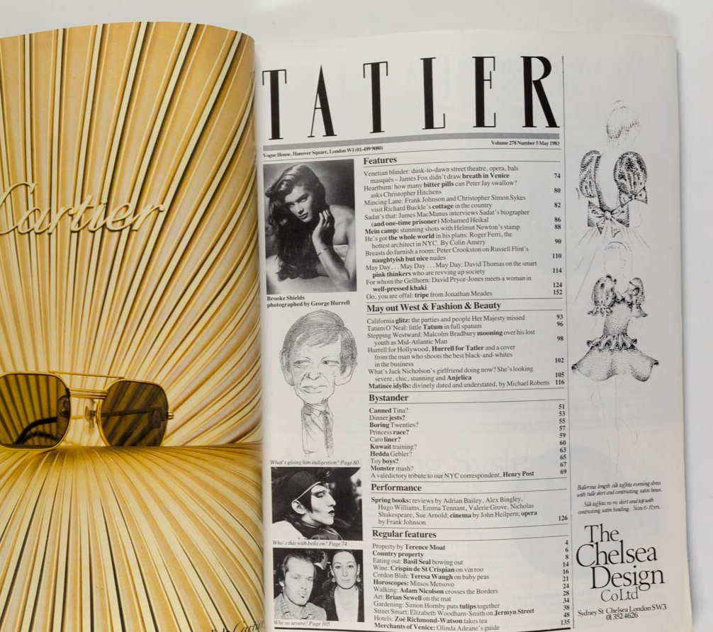 BROOKE SHIELDS Ritts HELMUT NEWTON Tatler May 1983 FARRAH FAWCETT Tatum O'Neal