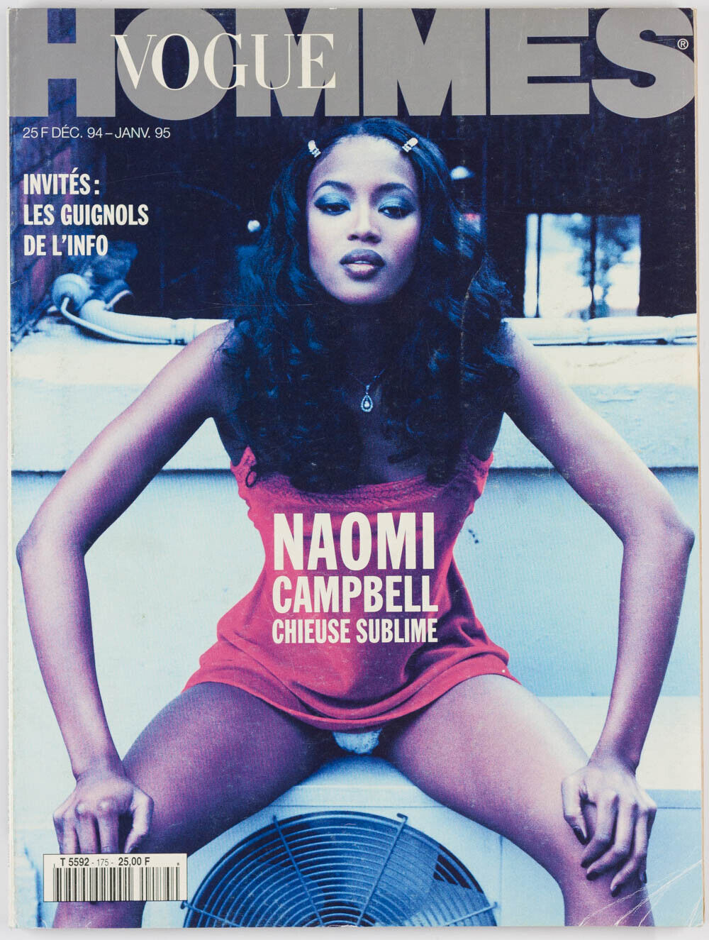 Naomi Campbell ANTON CORBIJN Rare VOGUE HOMMES MAGAZINE Paris FRENCH men's VTG