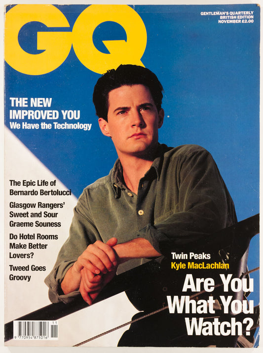 Kyle MacLachlan RUPERT EVERETT Liam Neeson GINA BELLMAN GQ November 1990 Tweed