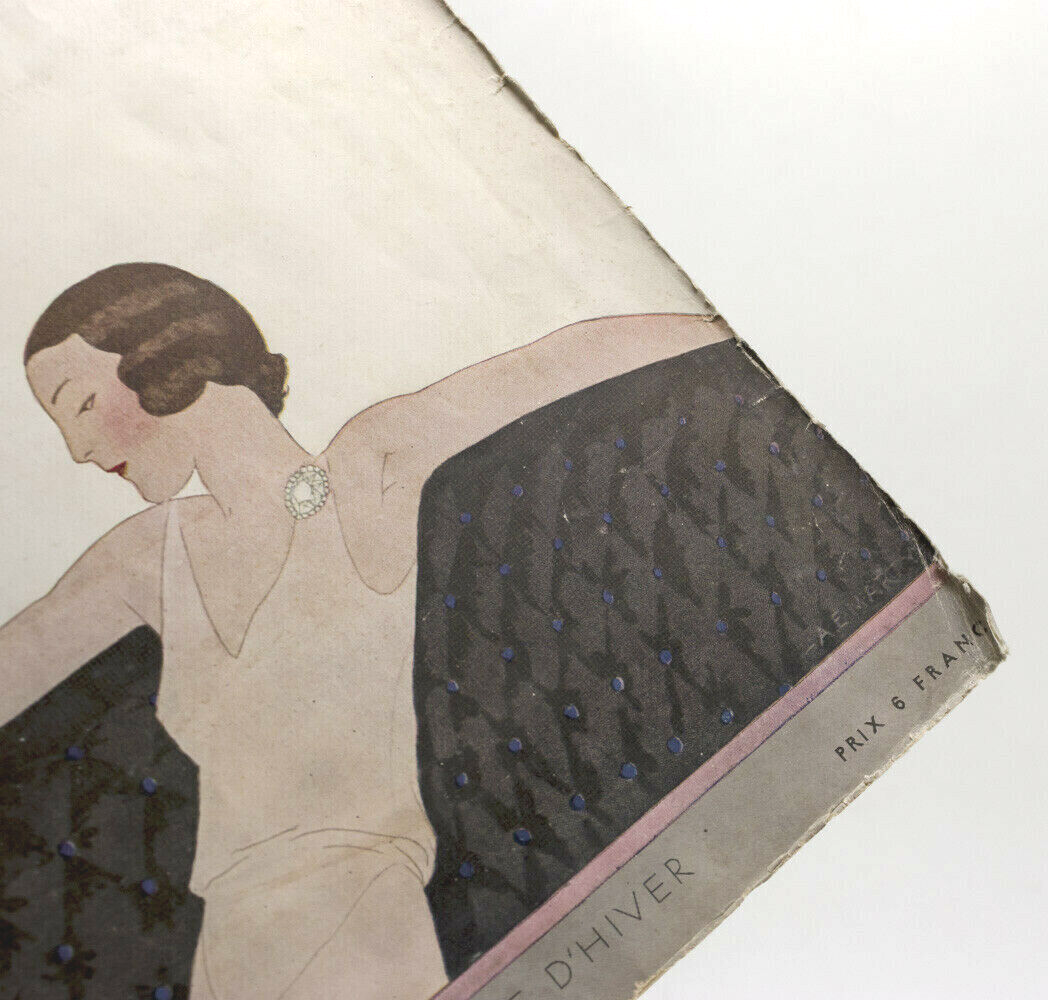 A.E.MARTY Art Deco AUGUST 1930 vtg PARIS VOGUE French fashion COLLECTIONS Travel