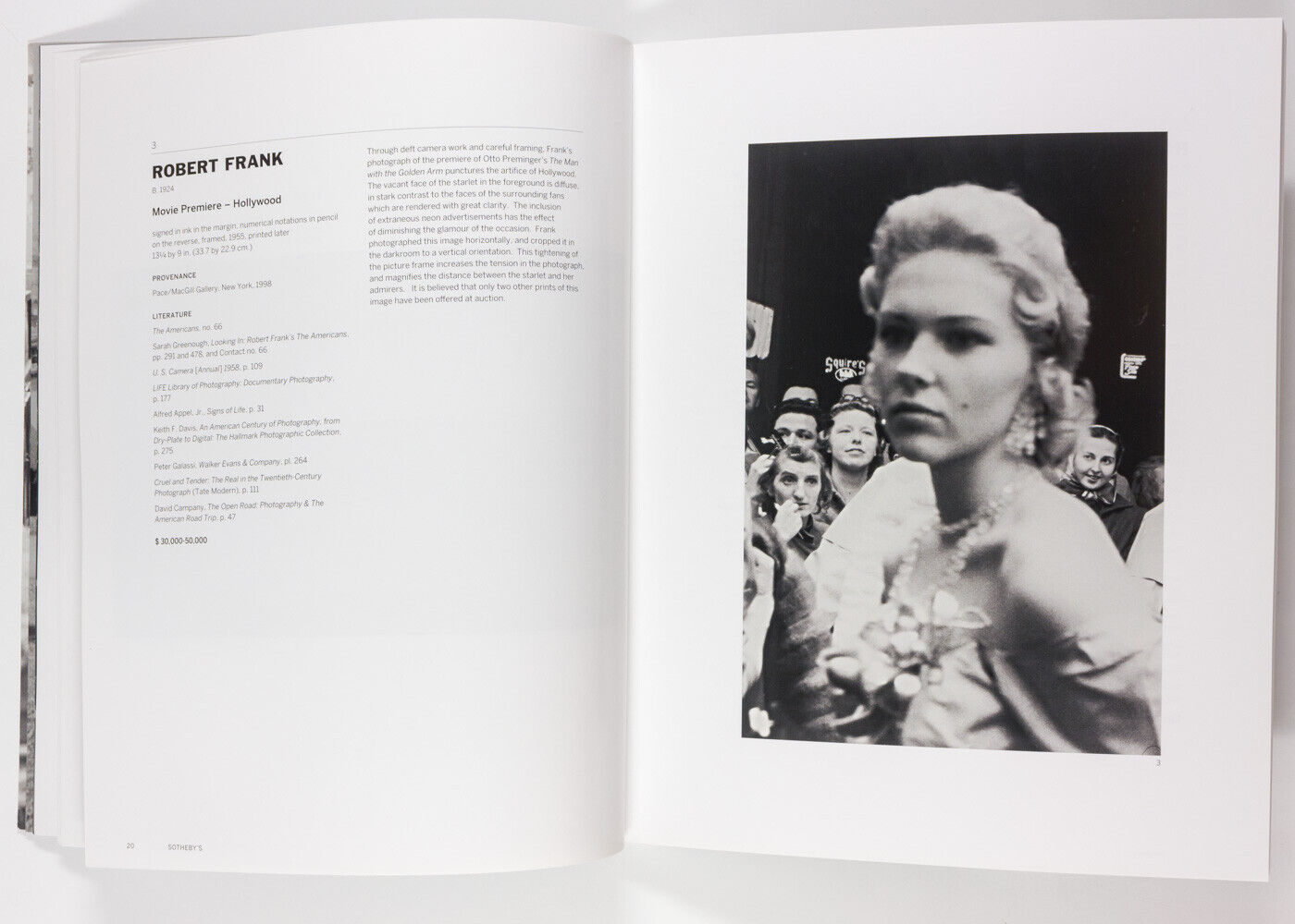 ROBERT FRANK Auction Catalogue THE AMERICANS Sotheby's NY Jake & Ruth Bloom 2015