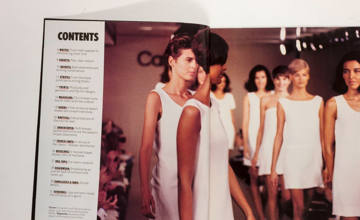 International Collections CALVIN KLEIN Marie Claire Fashion 1991 YASMEEN GHAURI