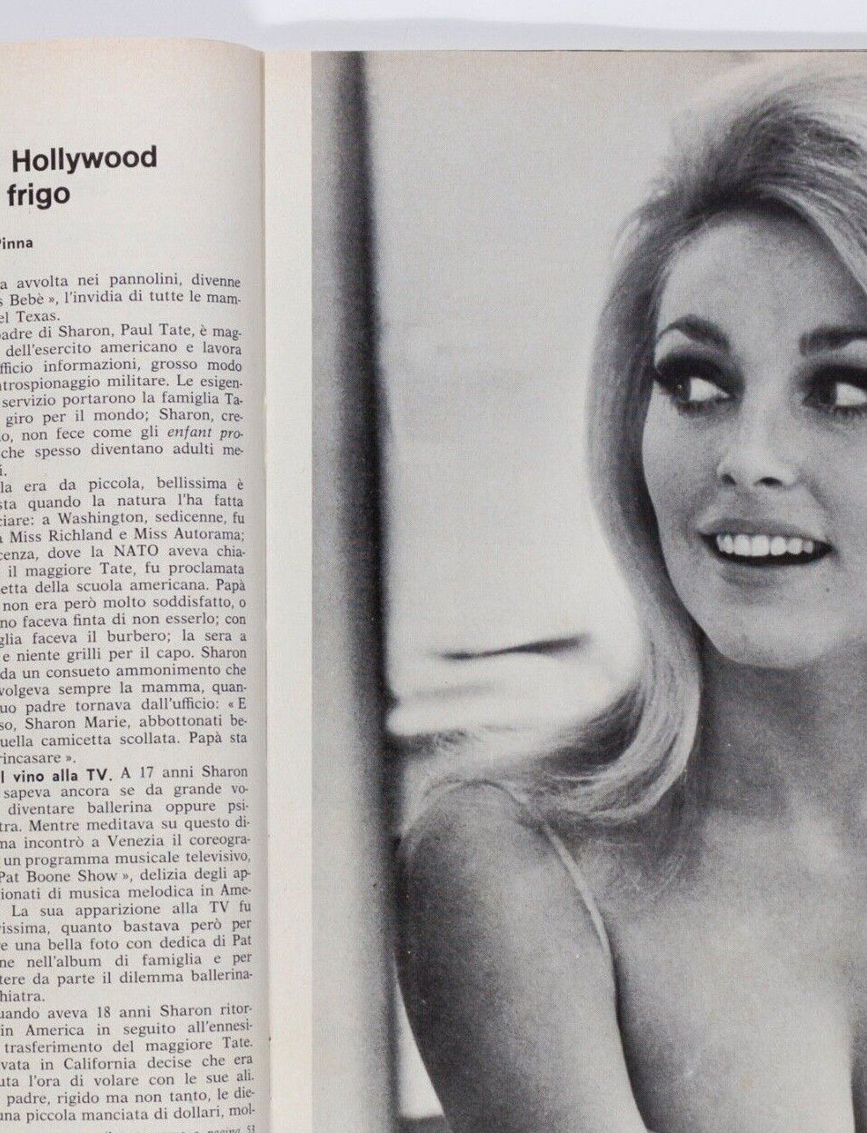 SHARON TATE Rare photo feature 1960's Panorama magazine ITALIAN Humphrey Bogart