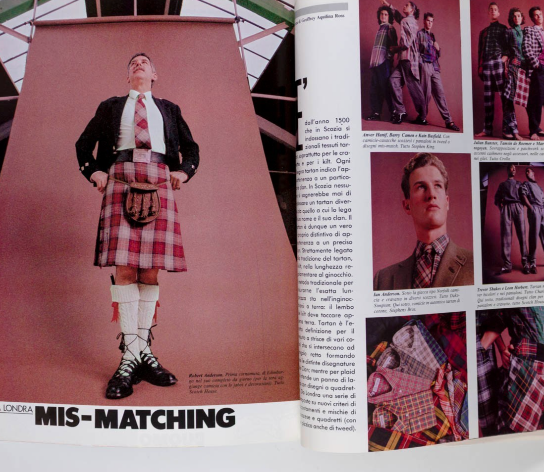 John Malkovich KEITH HARING Barry Kamen ALDO FALLAI L'uomo Vogue October 1984