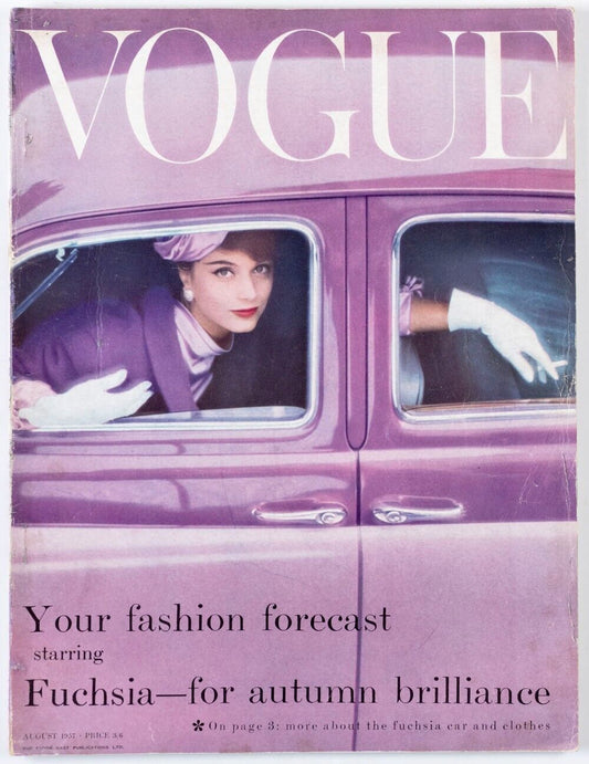 Marie Helene Arnaud NORMAN PARKINSON Helmut Newton RENE BOUCHE vtg FUCHSIA VOGUE