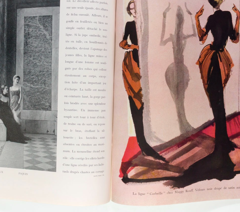 Carl Erickson BALENCIAGA Jean Cocteau PARIS VOGUE October 1948 Anouk Aimee GRES