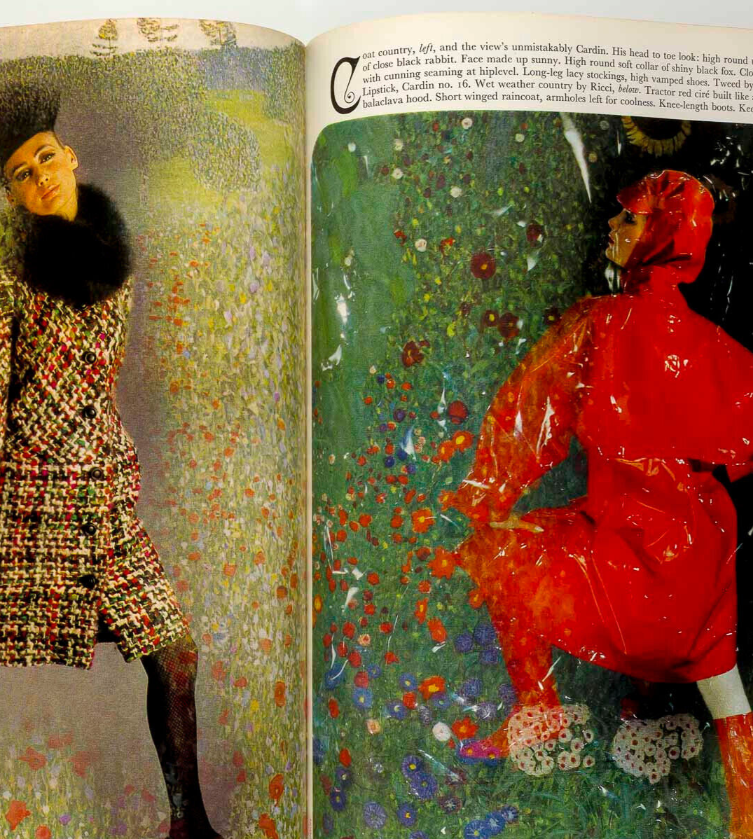 Marika Green NORMAN PARKINSON Veruschka HELMUT NEWTON Vogue September 1965 Klimt