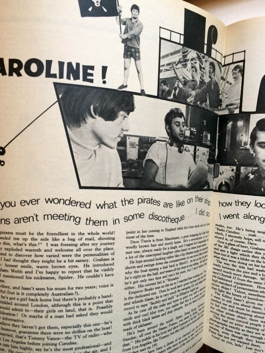 ROBERT VAUGHN Radio Caroline DJs TWIGGY Emperor Rosko VTG 60s Petticoat magazine