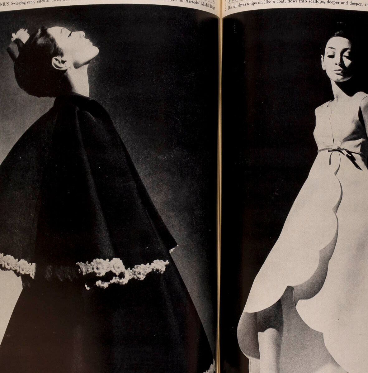 JILL KENNINGTON Balenciaga GIVENCHY Harper's Bazaar 1966 April GEORGE HAMILTON
