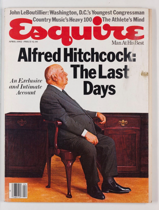 Alfred Hitchcock JOHN LEBOUTILLIER Country music ESQUIRE magazine April 1982 80s