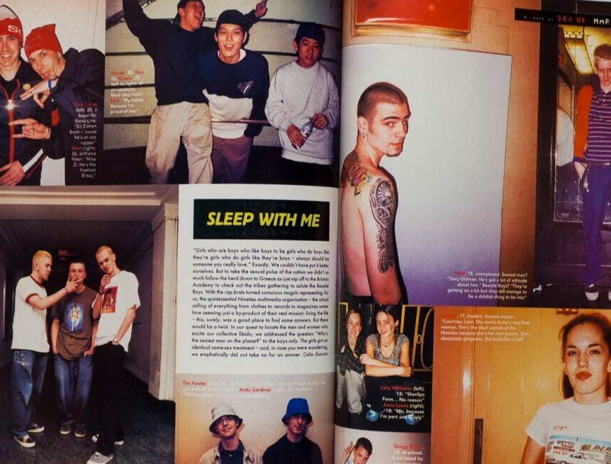 Nadja Auermann KRISTEN McMENAMY Tricky ELIZABETH HURLEY The Face magazine May 95
