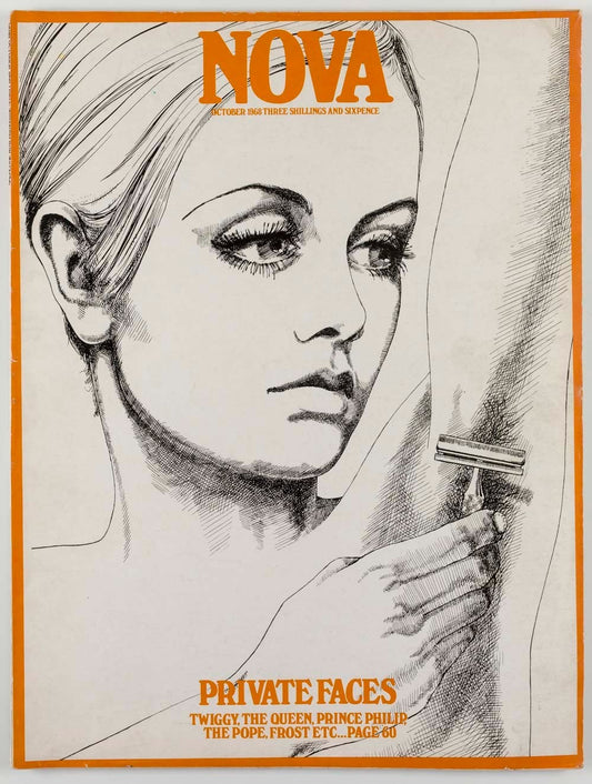 TWIGGY Caroline Baker HENRY FONDA Harry Saltzman MARY QUANT Nova 1968 October UK