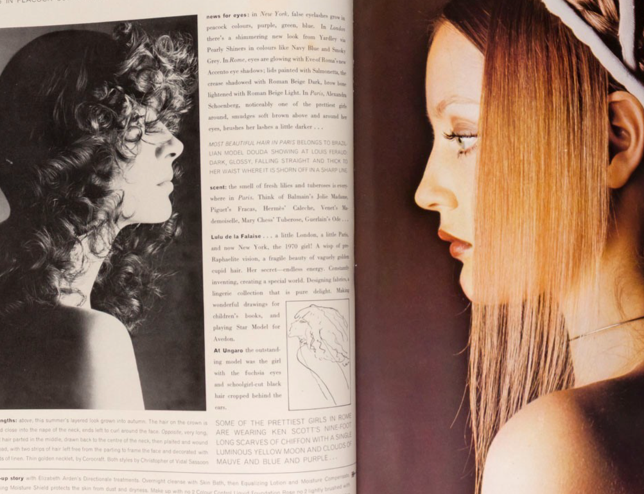 Mouchy NORMAN PARKINSON Jean Shrimpton VOGUE September 1970 Ingrid Boulting ROME