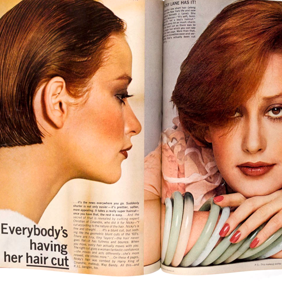 RENE RUSSO Dalila di Lazzaro DEBORAH TURBEVILLE Monty Python Vogue US July 1975