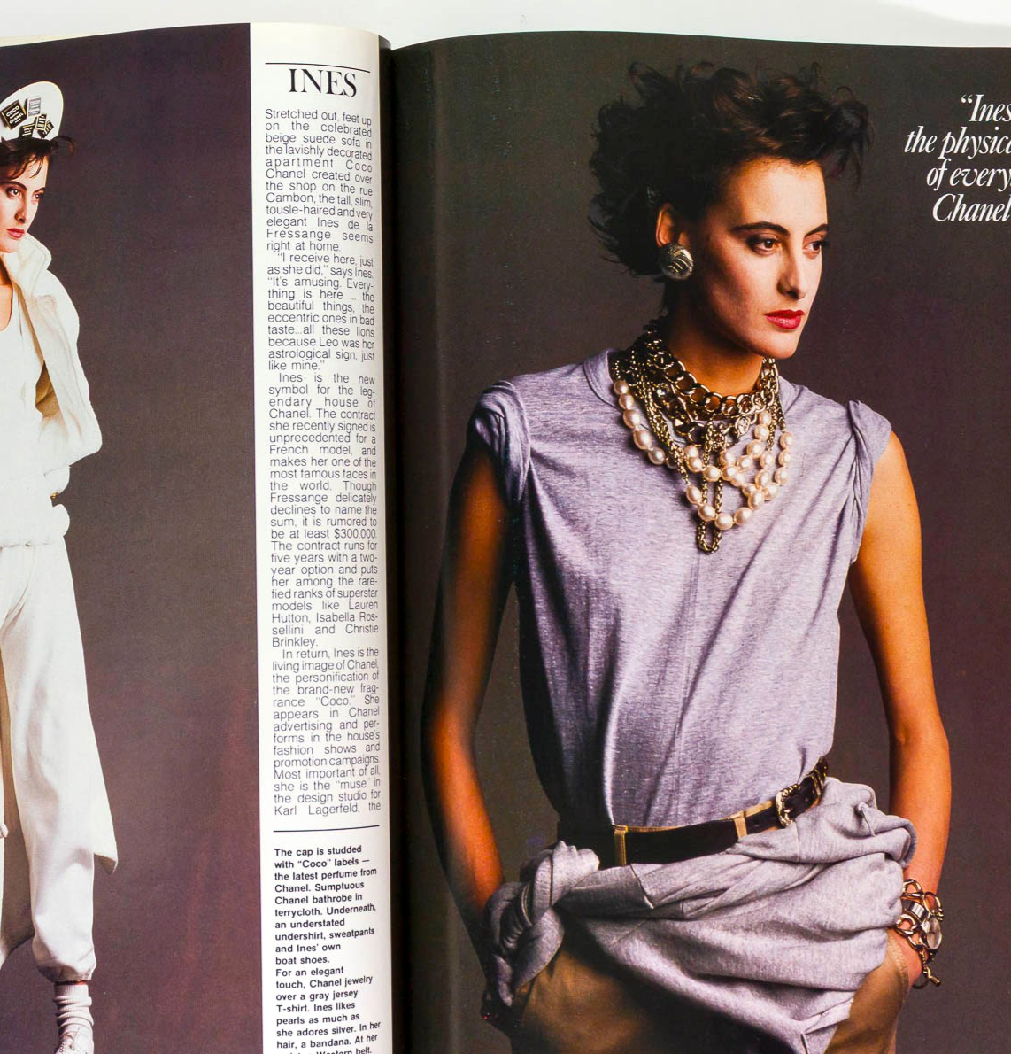 Tatjana Patitz YASMIN LE BON Ines de la Fressange ELLE INTERNATIONAL Spring 1985