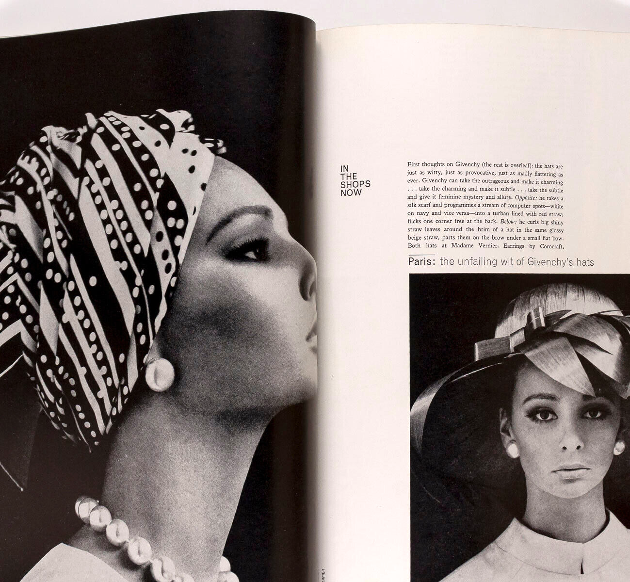 Veruschka JEAN SHRIMPTON Andre Malraux UK HARPERS April 1964 Givenchy BALENCIAGA