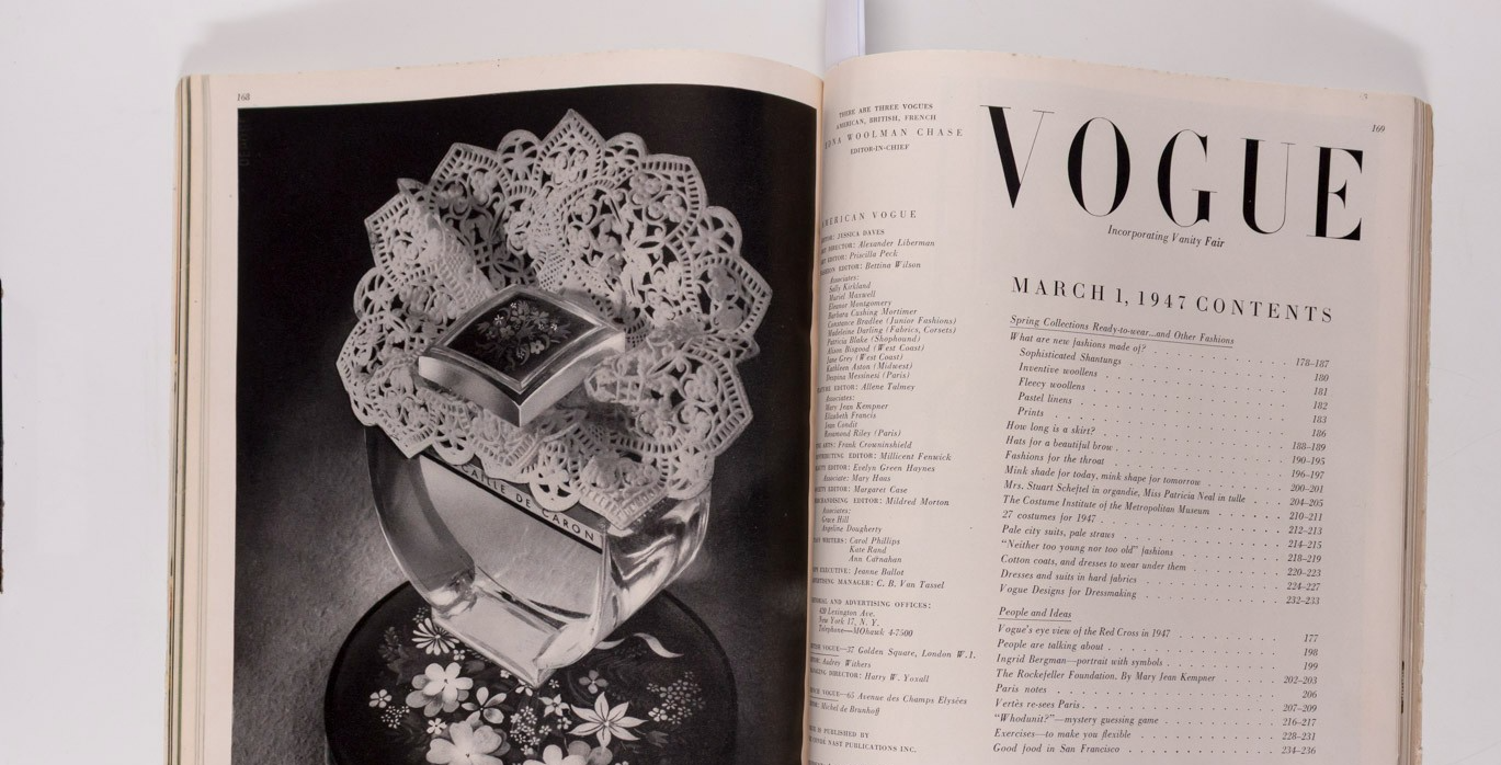 RENE BOUCHE Vertes PENN Vogue March 1947 Hitchcock BERGMAN Costume Institute VTG