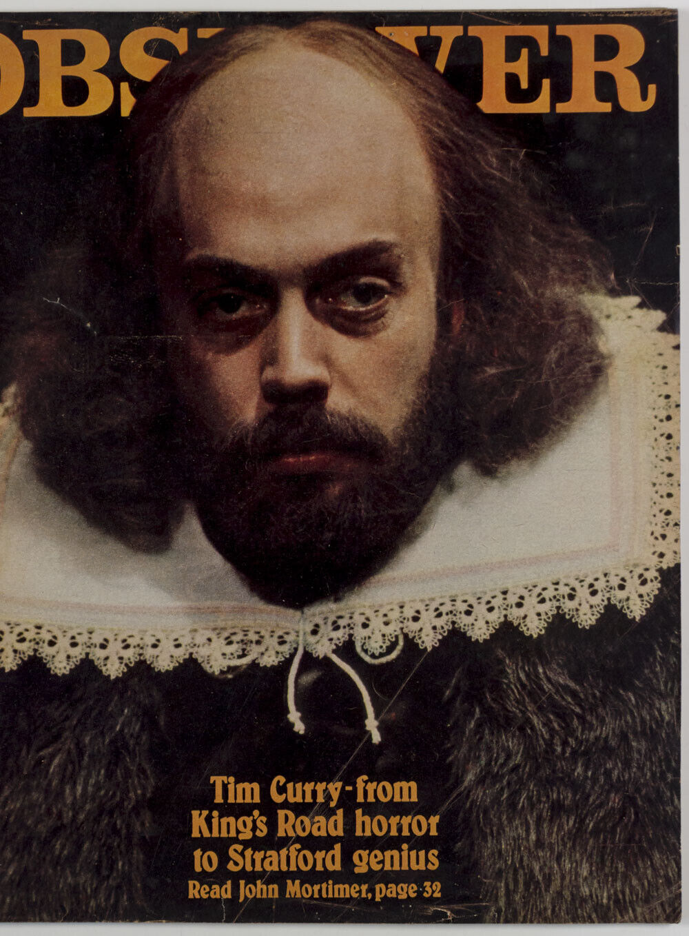 Tim Curry & Julian JOHN MORTIMER Eduardo Paolozzi PAUL FREEMAN Observer magazine