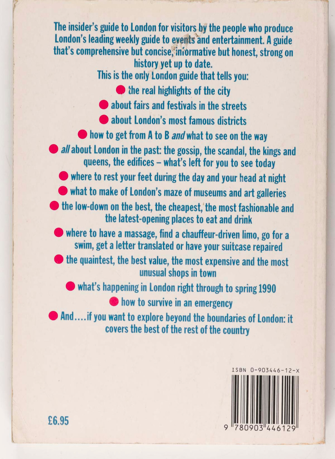 TIME OUT LONDON GUIDE BOOK music MARKETS shops CLUBS gay MUSEUMS magazine 1989