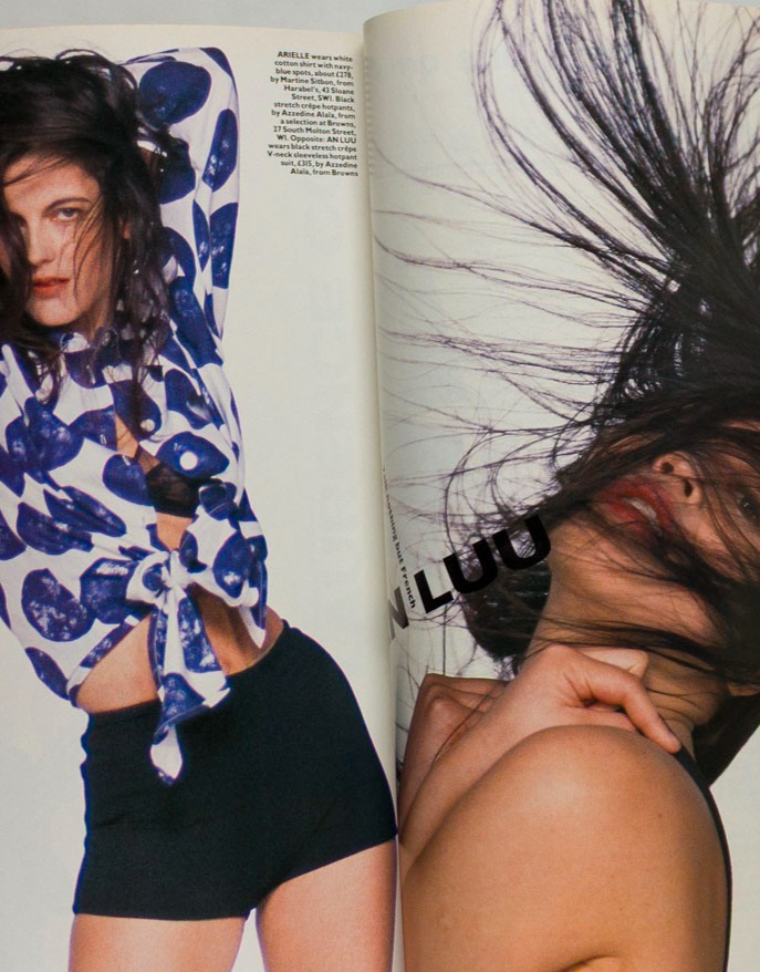 LUCIE DE LA FALAISE Julie Delpy ANGUS McBEAN Couture HARPER'S & QUEEN July 1989