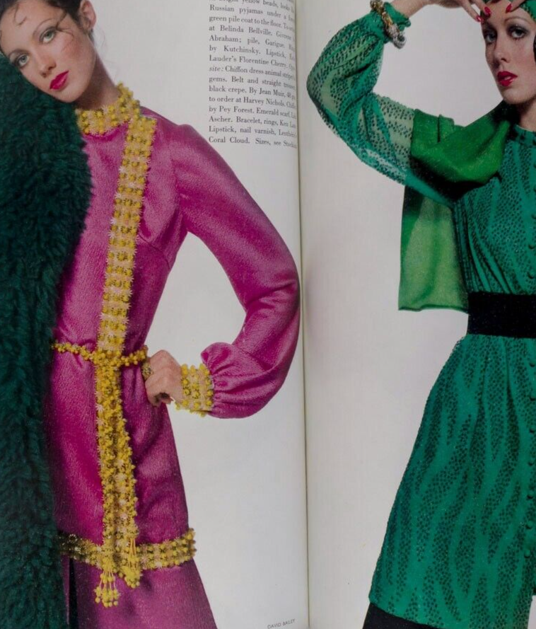 DONYALE LUNA Barbra Streisand MARISA BERENSON Cecil Beaton OSSIE CLARK vtg VOGUE