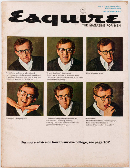 Woody Allen WILLIAM BURROUGHS Ivy League ESQUIRE September 1964 US Men's fashion