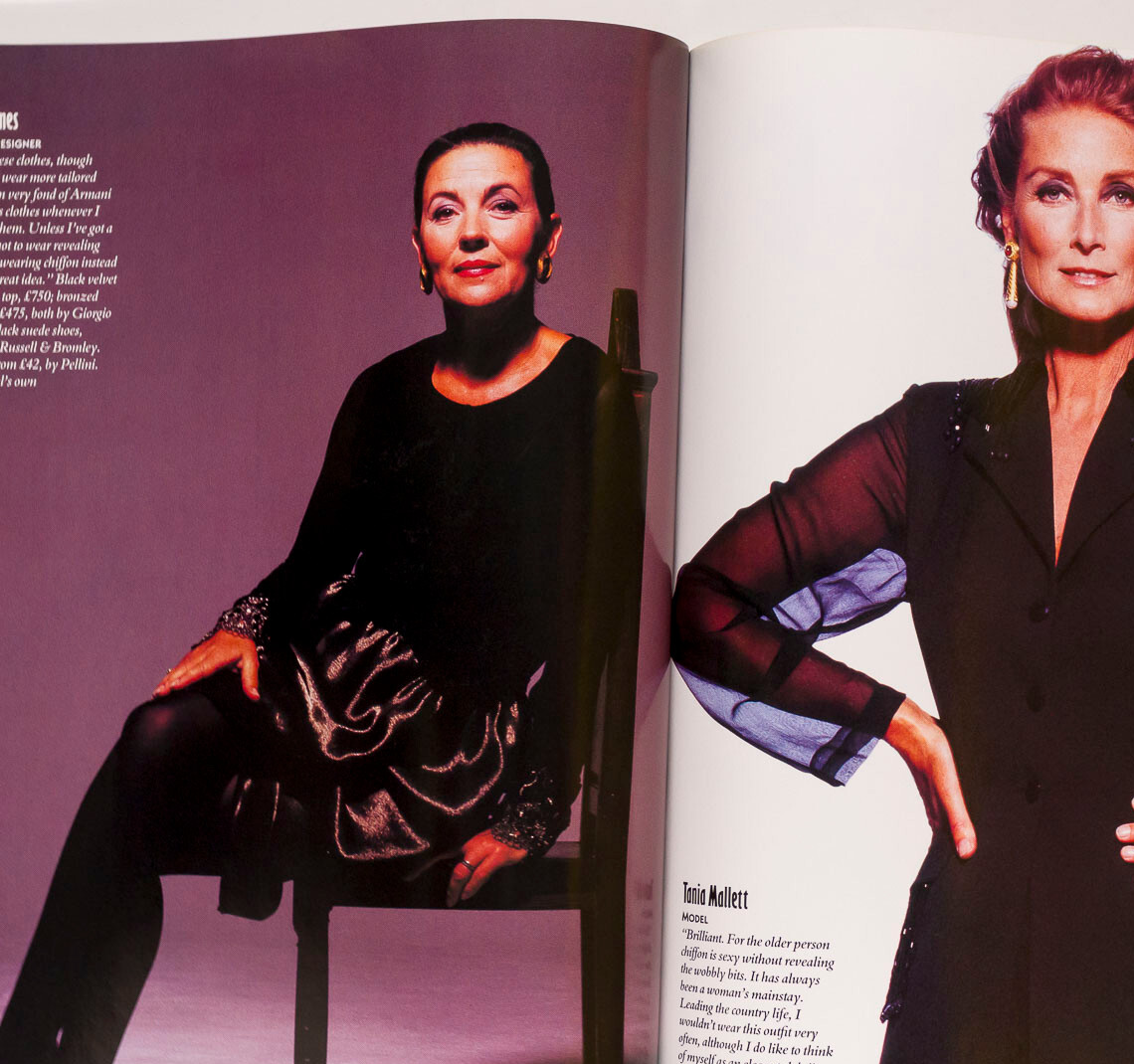 GINA BELLMAN Debra Winger JOANNE WHALLEY Mirabella Nov 1990 Vivienne Westwood UK