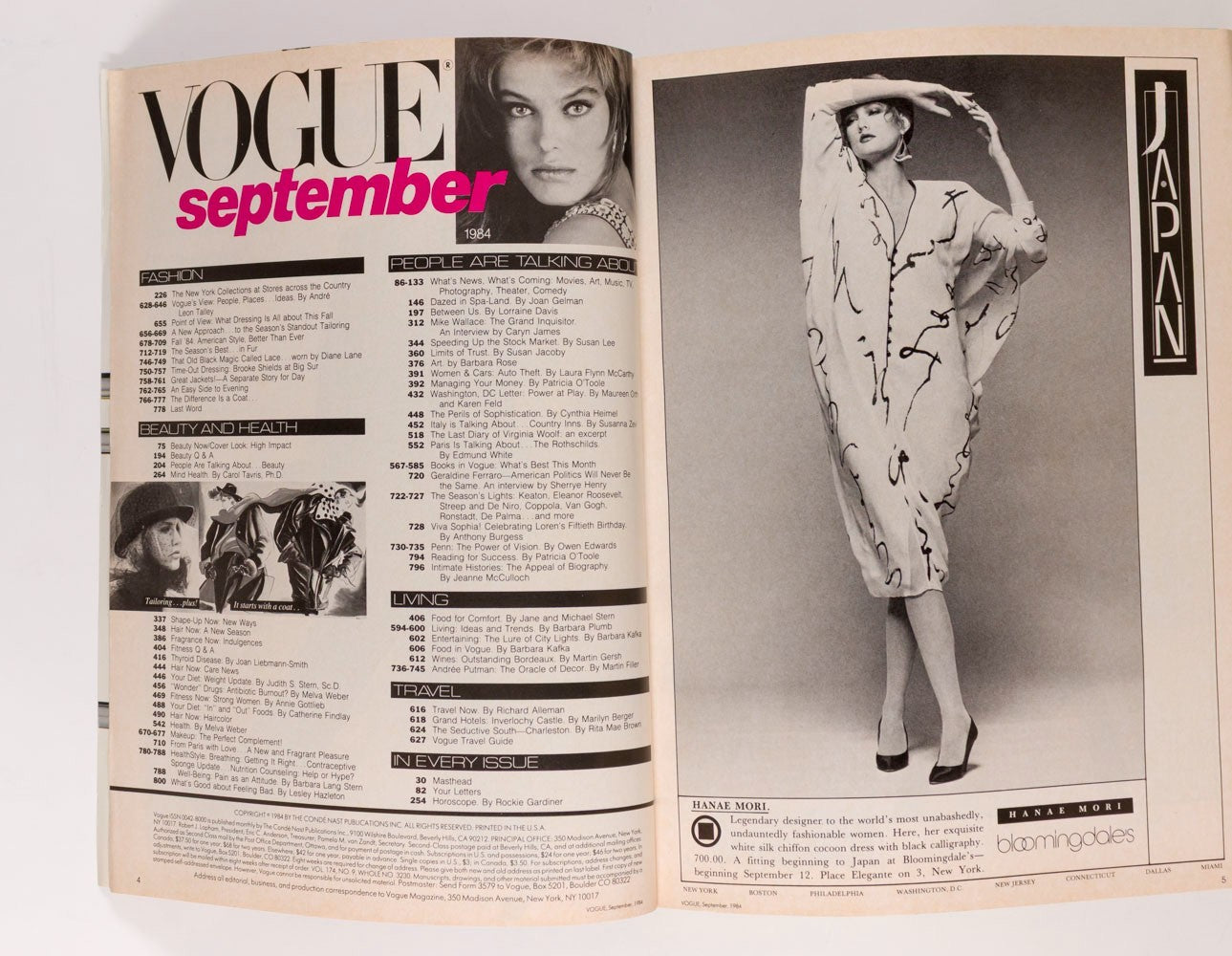 Alexis BROOKE SHEILDS Antonio Lopez BRUCE WEBER  Vogue September 1984  Tina Chow
