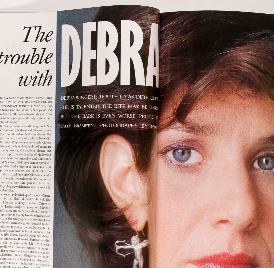GINA BELLMAN Debra Winger JOANNE WHALLEY Mirabella Nov 1990 Vivienne Westwood UK