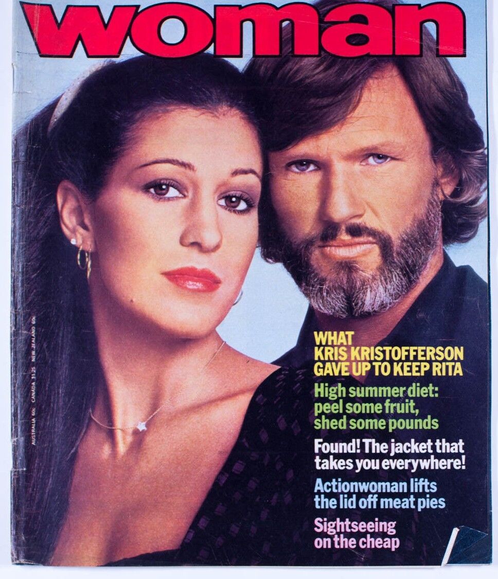 Kris Kristofferson A STAR IS BORN Rita Coolidge WOMAN'S OWN magazine 70's UK vtg