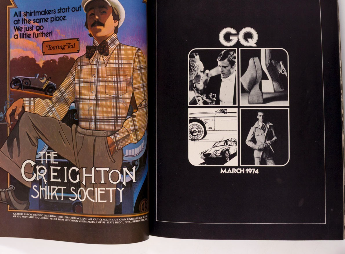 Robert Redford AMSELL Cuffs JACK HAYWOOD GQ magazine March 1974 Shoes TRENDS vtg