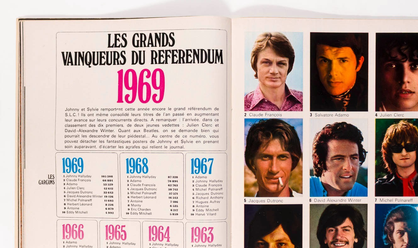 SYLVIE VARTAN Rolling Stones JOHNNY HALLYDAY Salut le Copains 1969 September CLO