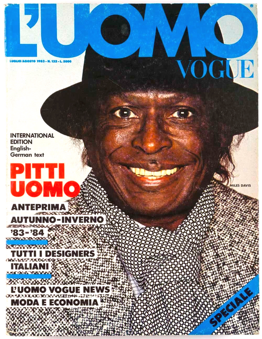 Miles Davis PAOLO ROVERSI Rene Gruau L'UOMO VOGUE July 1983 Warhol RITTS Bowie
