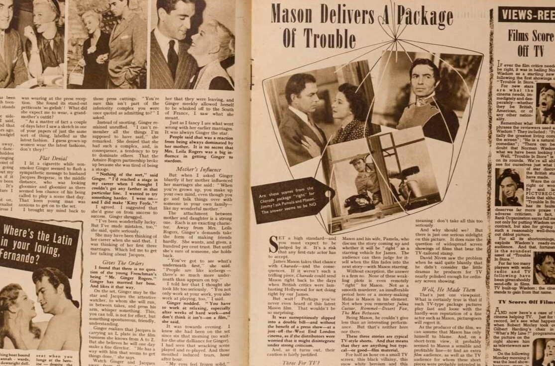 MARILYN MONROE Ginger Rogers JAMES MASON Picturegoer magazine 1954 January GRACE