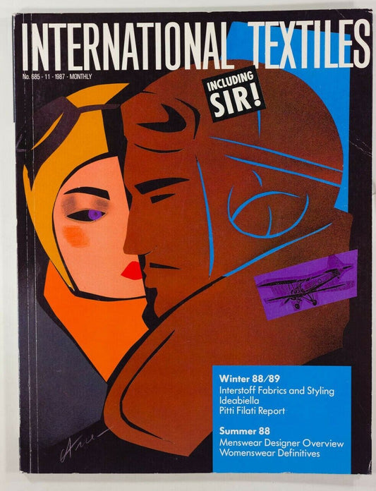 Arie Vervelde PITTI FILATI Menswear FABRICS International Textiles magazine 1987