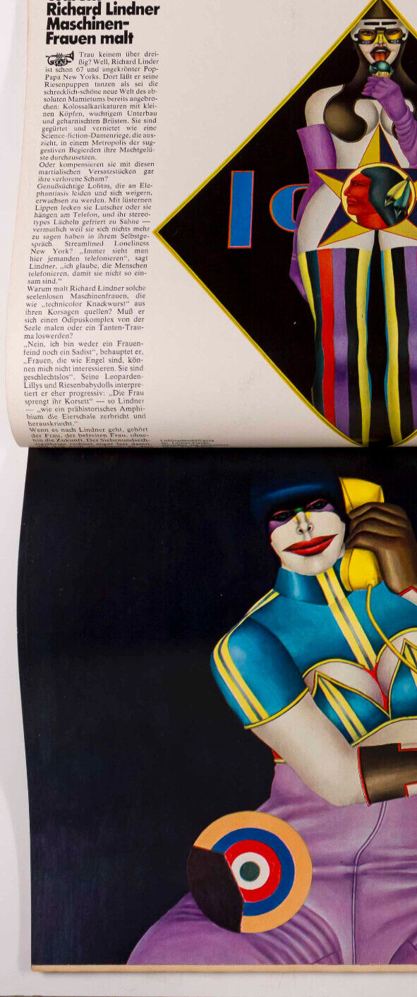 Uschi Obermaier JOHN LENNON Yoko Ono TWEN June 1969 Richard Lindner OLIVETTI vtg