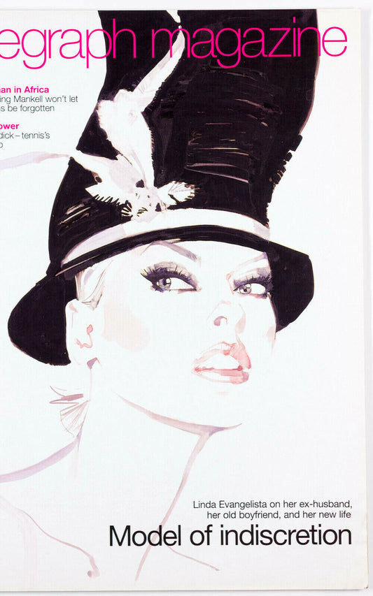 Linda Evangelista DAVID DOWNTON Andy Roddick HENNING MANKELL Telegraph magazine