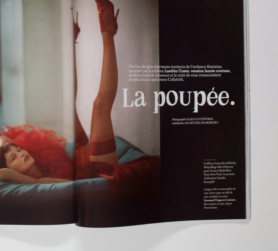 Natalia Vodianova WERNER SCHREYER Laetitia Casta PARIS VOGUE April 2003 Tom Ford